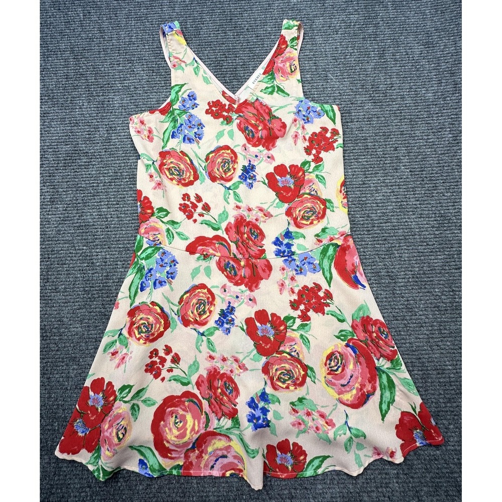Everly Dress‎ Womens Medium Multicolor Floral Sleeveless Fit & Flare Sundress